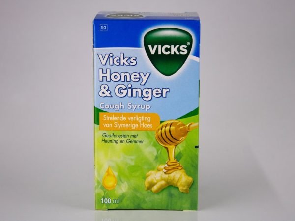 VICKS - Honey & Ginger Cough Syrup 100ml, product pack
