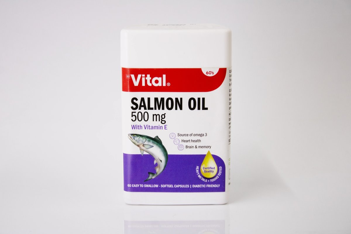 Vital - Salmon Oil 500mg 60's, product pack