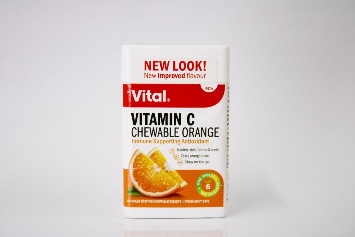 Vital - Vitamin C Chewable Orange 300mg 90's, product pack