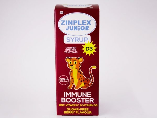 ZINPLEX Junior - Syrup Immune Booster Berry Flavour 200ml, product pack