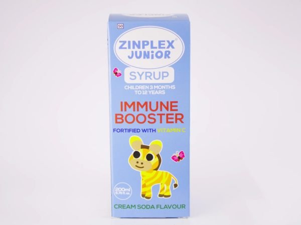 ZINPLEX Junior - Syrup Immune Booster Cream Soda Flavour 200ml, product pack