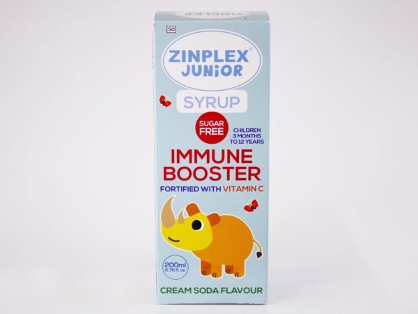 ZINPLEX Junior - Syrup Immune Booster Cream Soda Flavour Sugar Free 200ml, product pack