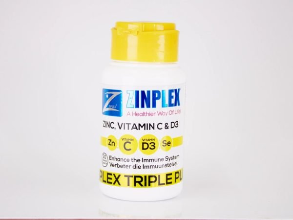 ZINPLEX - Plex Triple Plus Zinc, Vitamin C & D3 30 tablets, product pack